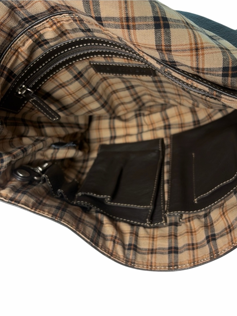 Levenger Pebbled Leather Messenger Bag Laptop Tablet Bomber Mocha Shoulder Strap - Picture 5 of 16